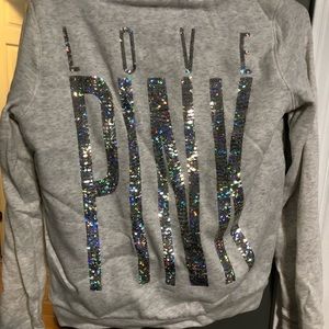 Victoria secret Pink - fur lined sequin sweatshirt